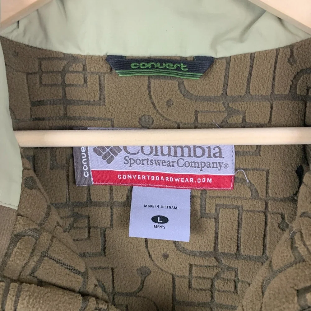 Columbia Jacket‎ Mens Large Covert Snowboarding Beige Brown Omni-Tech Outdoor